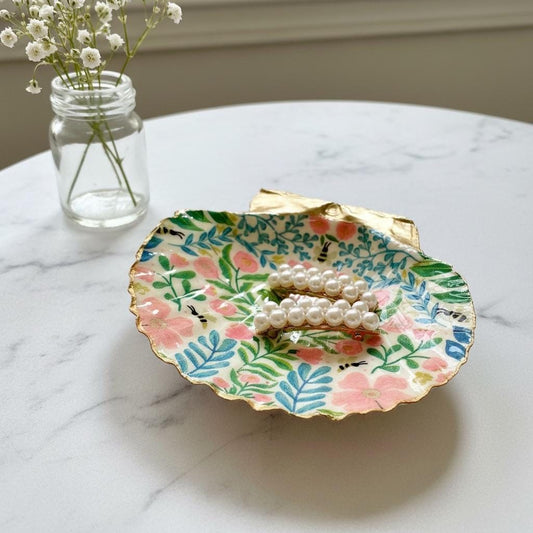 Floral Garden Jewelry Dish and Decorative Ring Holder Decor