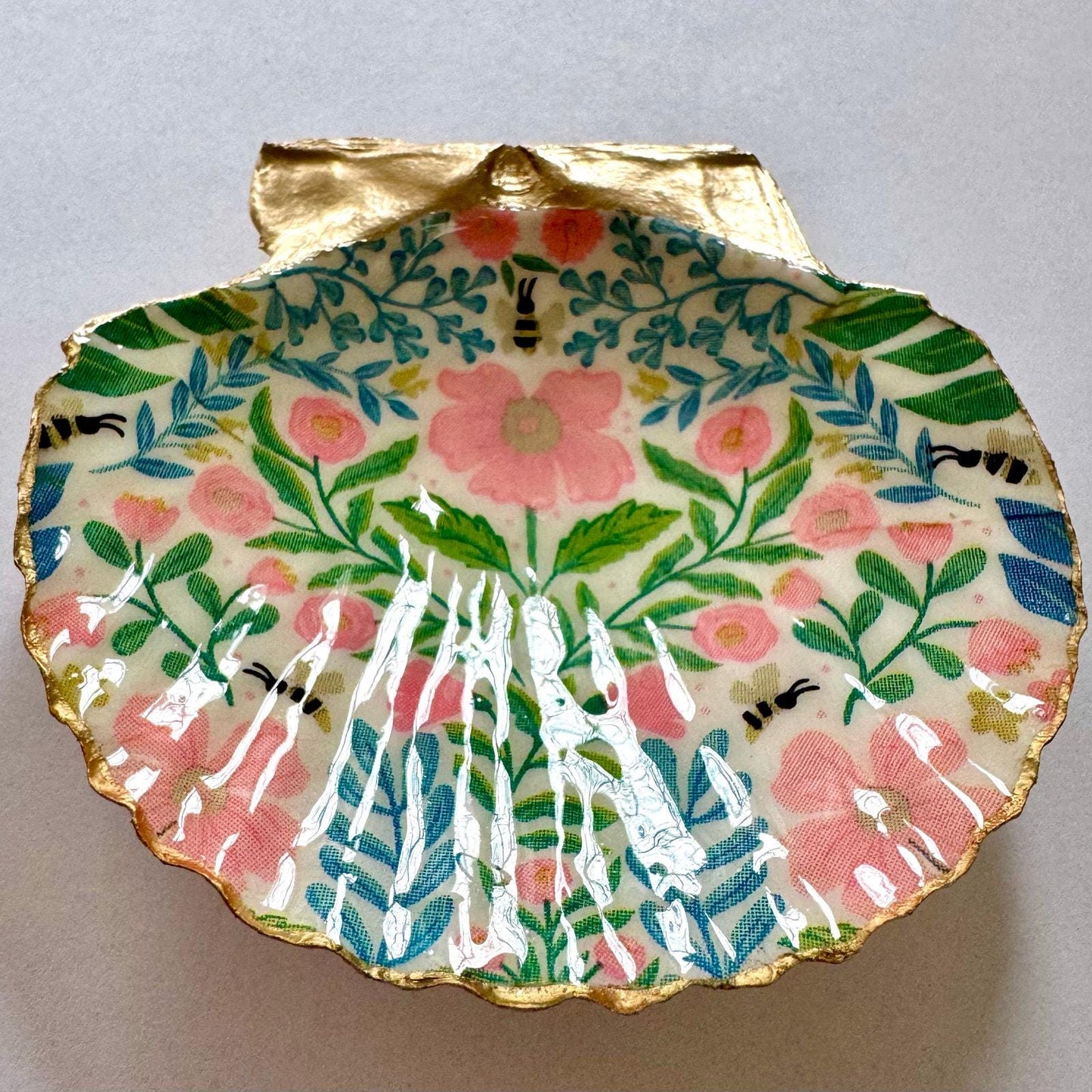 Floral Garden Jewelry Dish and Decorative Ring Holder Decor
