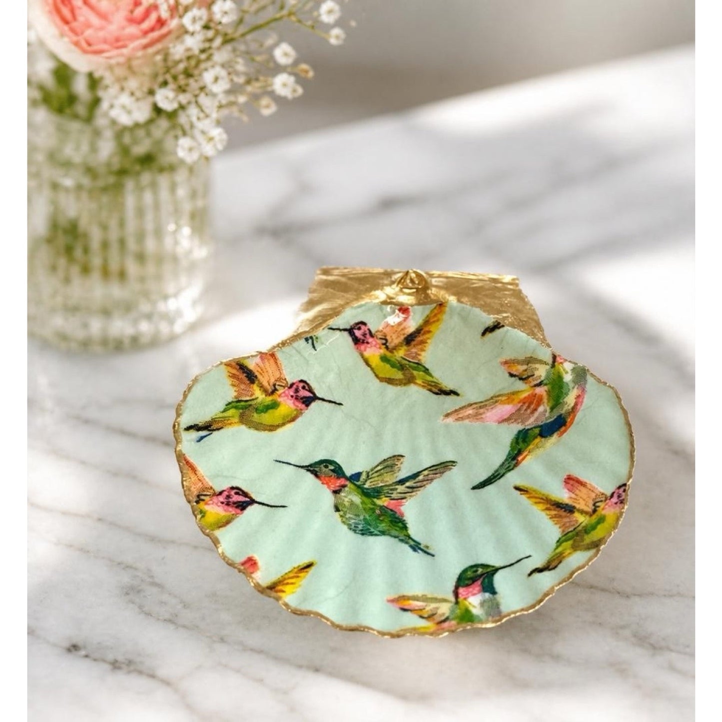 Hummingbird Trinket Dish | Bird Jewelry Dish | Ring Holder Gift